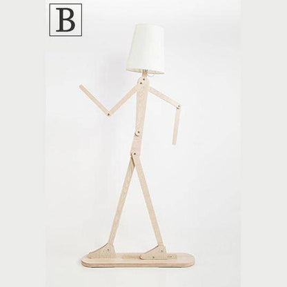 LAMPADAIRE EN BOIS EN FORME DE BONHOMME STYLE JAPONAIS