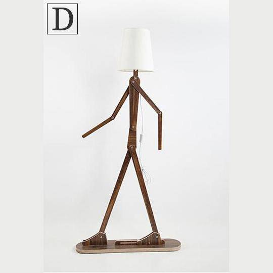 LAMPADAIRE EN BOIS EN FORME DE BONHOMME STYLE JAPONAIS