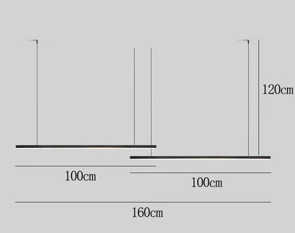 LUSTRE NORDIQUE MODERNE MINIMALISTE DESIGN BUREAU LONG BAR SALLE À MANGER LED