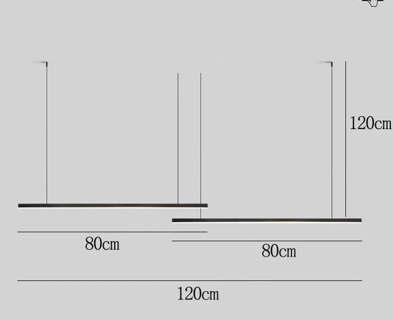 LUSTRE NORDIQUE MODERNE MINIMALISTE DESIGN BUREAU LONG BAR SALLE À MANGER LED