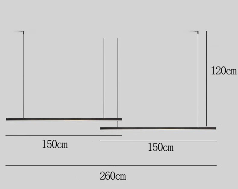 LUSTRE NORDIQUE MODERNE MINIMALISTE DESIGN BUREAU LONG BAR SALLE À MANGER LED