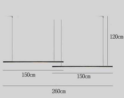 LUSTRE NORDIQUE MODERNE MINIMALISTE DESIGN BUREAU LONG BAR SALLE À MANGER LED