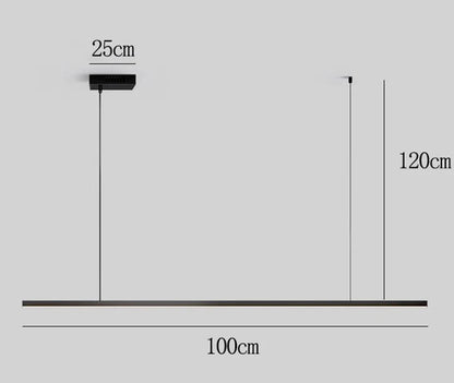 LUSTRE NORDIQUE MODERNE MINIMALISTE DESIGN BUREAU LONG BAR SALLE À MANGER LED