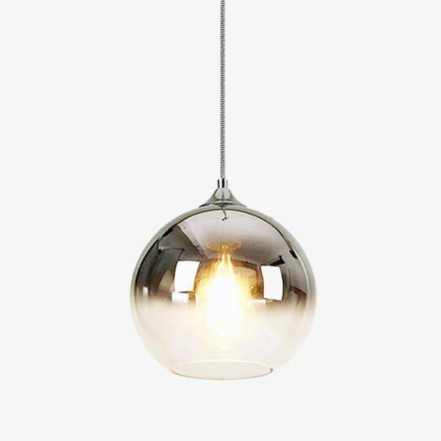 SUSPENSION LED DESIGN BOULE EN VERRE COLORÉ FONDUE