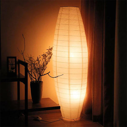 LAMPADAIRE LED OVALE EN PAPIER