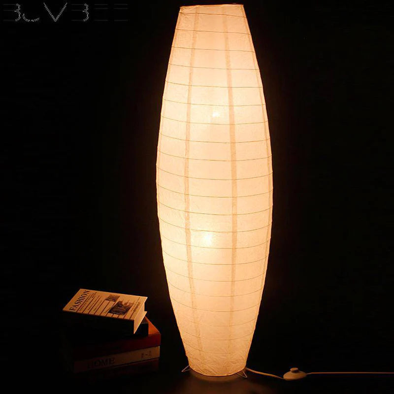 LAMPADAIRE LED OVALE EN PAPIER