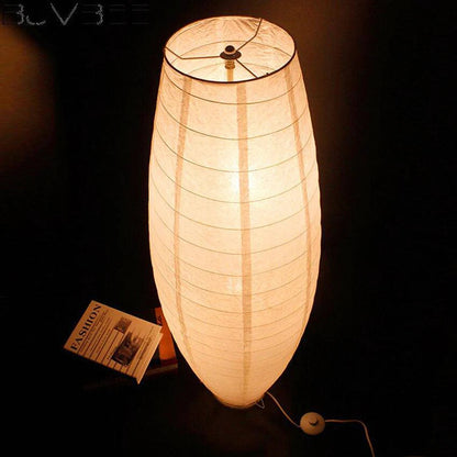 LAMPADAIRE LED OVALE EN PAPIER