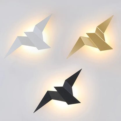 APPLIQUE MURALE MODERNE LED OISEAU STYLE ORIGAMI